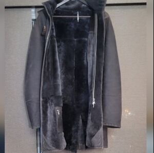 Enrico Mandelli Leather Duffer Coat